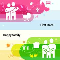 Family Banners Set vector