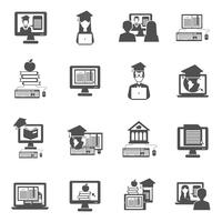 E-learning Icons Set vector