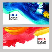 Conjunto de banners de pintura vector