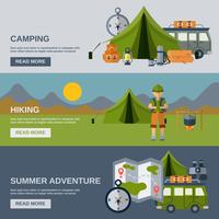 Camping Banner Set vector