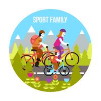 Deporte familia concepto vector