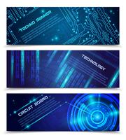 Circuit Banner Set vector