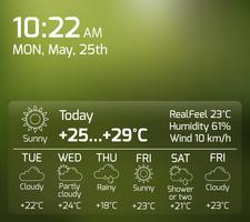 Weather Widget Flat Concept vector