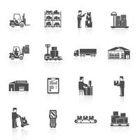 Warehouse Icons Set vector