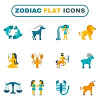 Zodiac Icon Flat vector
