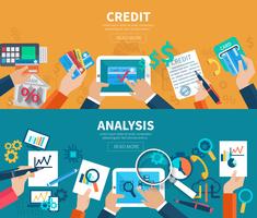 Credit Analysis Banner Set vector