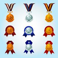 Medals Cartoon Set vector