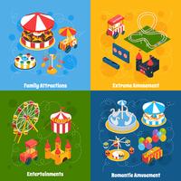 Amusement Park Isometric vector