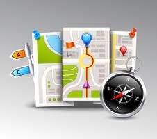 Navigation Realistic Background vector
