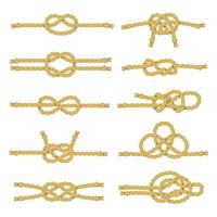 Rope Knot Decorative Icon Set