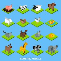 Isometric Animals Set vector