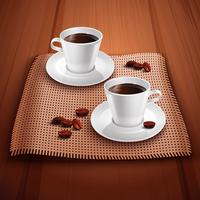 Coffee Realistic Background vector