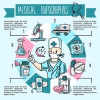 Medical Infographics Sketch vector