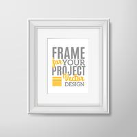 Wall photo frame square icon vector