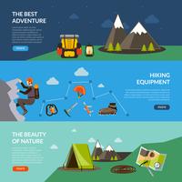 Camping Adventure Banner Set vector