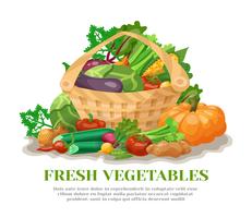 Vegetables Basket Still Life vector