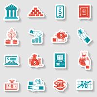 Banking Sticker Set vector