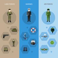 Military Banners Vertical vector