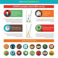 Crm Infographics Set vector