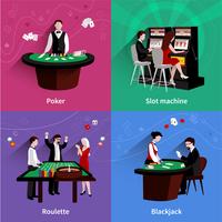 People In Casino Set vector