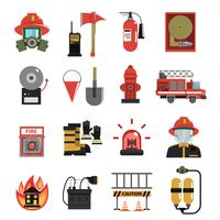 Icono de fuego plano vector