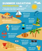 Conjunto de infografía de verano vector