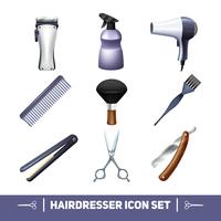 Hairdresser Icons Set