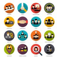 Conjunto de iconos de recursos humanos vector