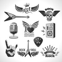 Set de musica rock vector