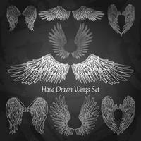 Wings Chalkboard Set vector