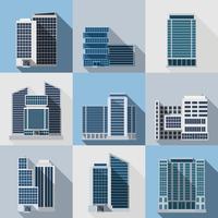 Conjunto de edificios de oficinas vector