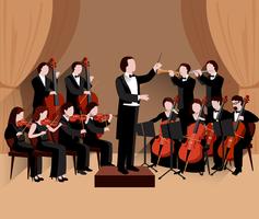 Symphonic Orchestra Flat vector