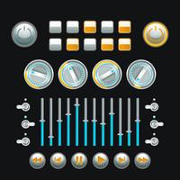 Button Set Colored vector