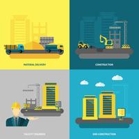 Construction Icons Flat vector