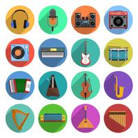 Melody And Music Icons Set  vector