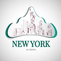 Emblema de la ciudad de nueva york vector