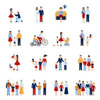 Family Icons Set vector