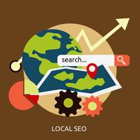 Local SEO Conceptual Ilustración Diseño vector