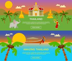 Amazing Thailand Banners Set  vector