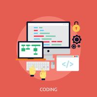 Coding Conceptual illustration Design vector