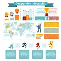 Competition statistic inographics vector