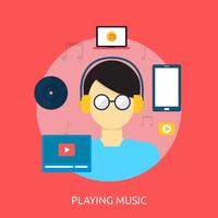 Playing Music Conceptual illustration Design vector