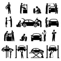 Mechanic Icons Black vector