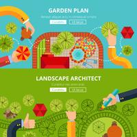 Landscape garden design concept poster vector