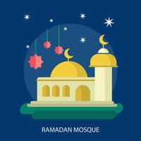 Mezquita de Ramadán Conceptual Ilustración Diseño vector