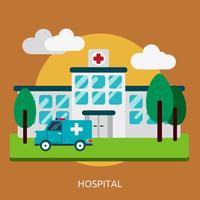 Hospital Conceptual Ilustración Diseño vector