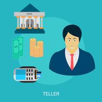 Teller Conceptual illustration Design vector