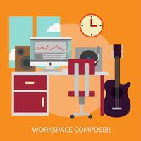 Workspace Composer Conceptual illustration Design vector