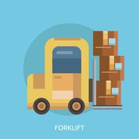 Forklift Conceptual illustration Design vector