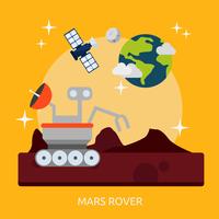 Mars Rover Conceptual ilustración Diseño vector